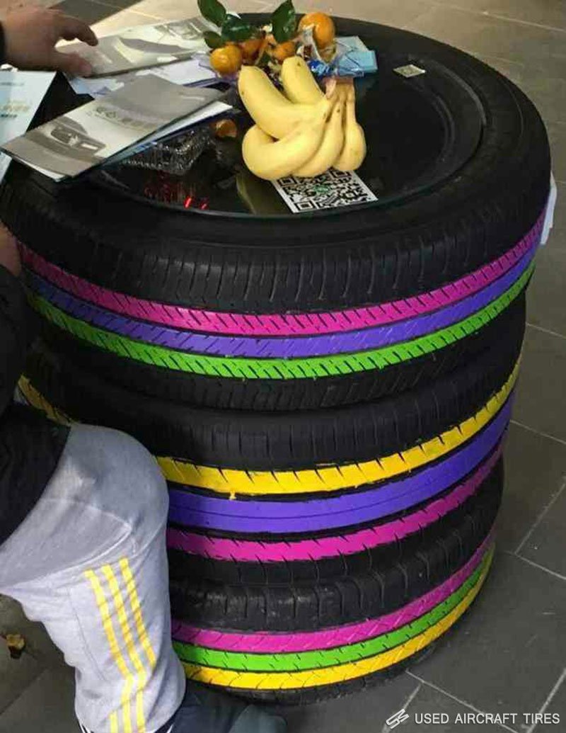 Used tire furniture