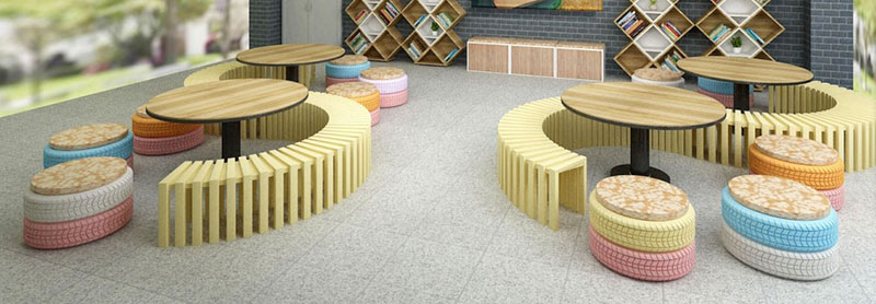 Used tire furniture