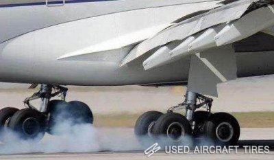 How long does a large aircraft tire last?